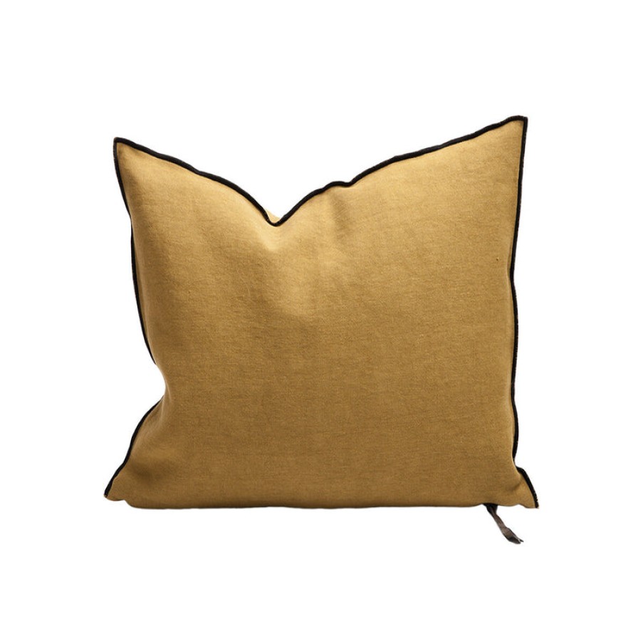 Home maison de vacances | Stone Washed Linen Square Pillow, From Maison De Vacances