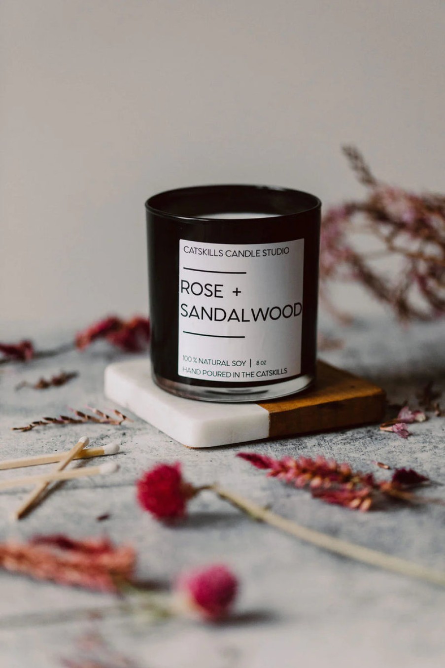 Home Catskills Candle Studio | Rose Sandalwood Candle, From Catskills Candle Studio Assorted