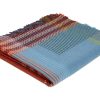 Home Wallace Sewell | Beatrix Pinstripe Large Throw In Orange & Blue, From Wallace Sewell Assorted