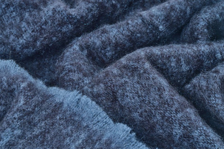 Home Cushendale | Clash Mohair Throw Blanket, From Cushendale Black