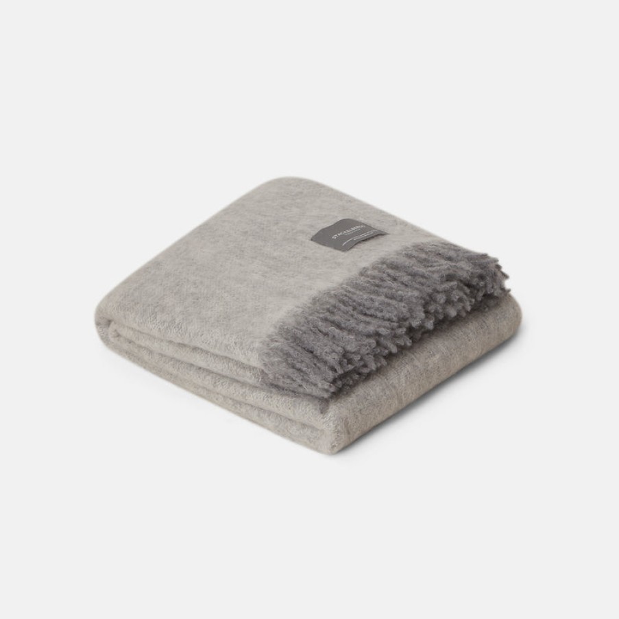 Home Stackelbergs | Mohair Blanket White & Skiffer Melange, From Stackelbergs Wht/Skif