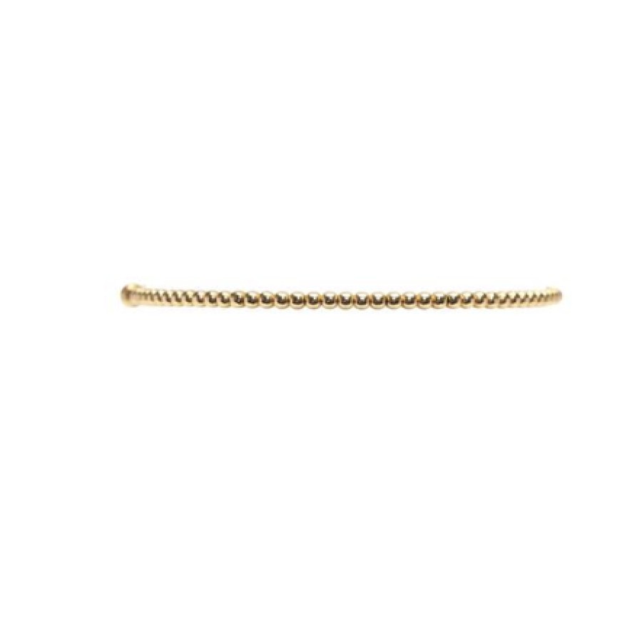 Fashion Karen Lazar Bracelets | Karen Lazar 2Mm Signature Bracelet Yel Gold