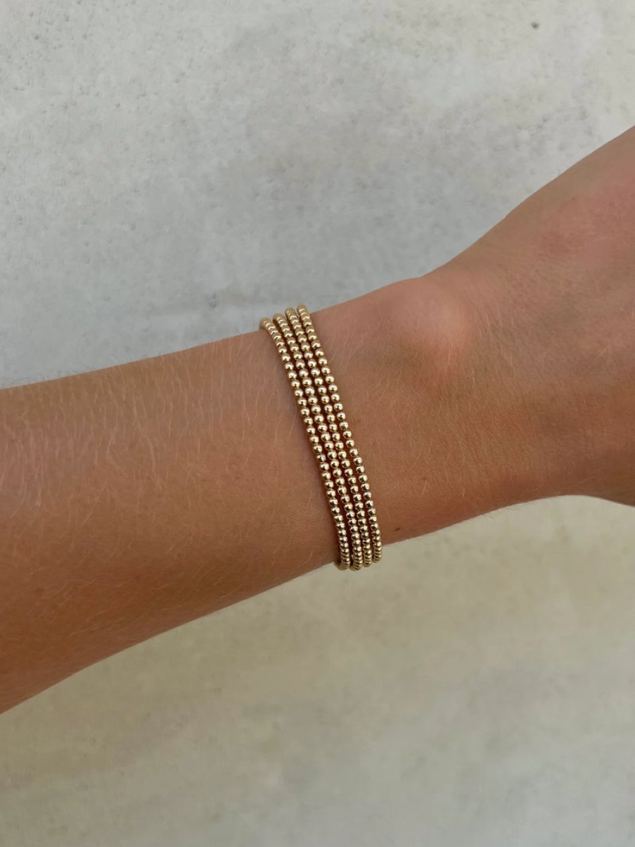 Fashion Karen Lazar Bracelets | Karen Lazar 2Mm Signature Bracelet Yel Gold