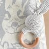 Kids The Blueberry Hill | Bunny Blanket And Teether Gift Set, From The Blueberry Hill Wht/Grey