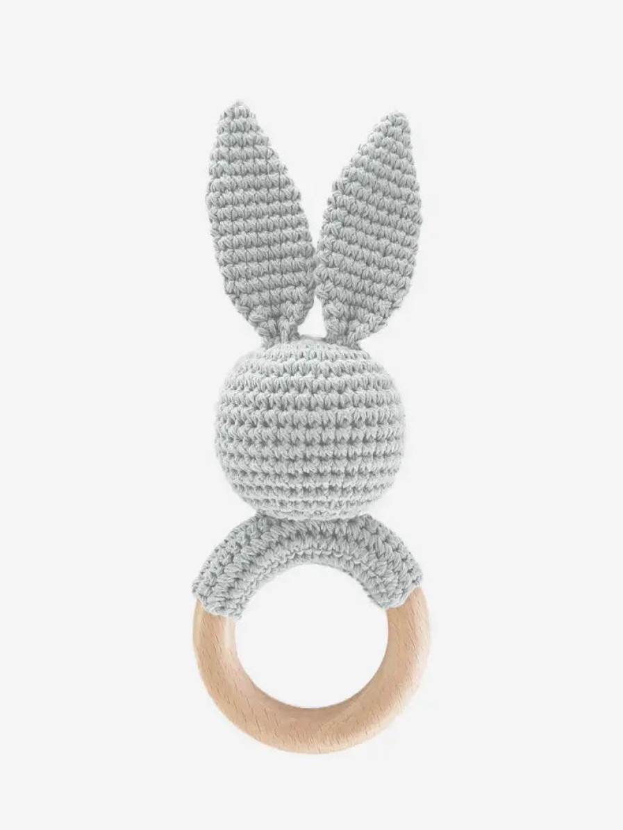 Kids The Blueberry Hill | Bunny Blanket And Teether Gift Set, From The Blueberry Hill Wht/Grey