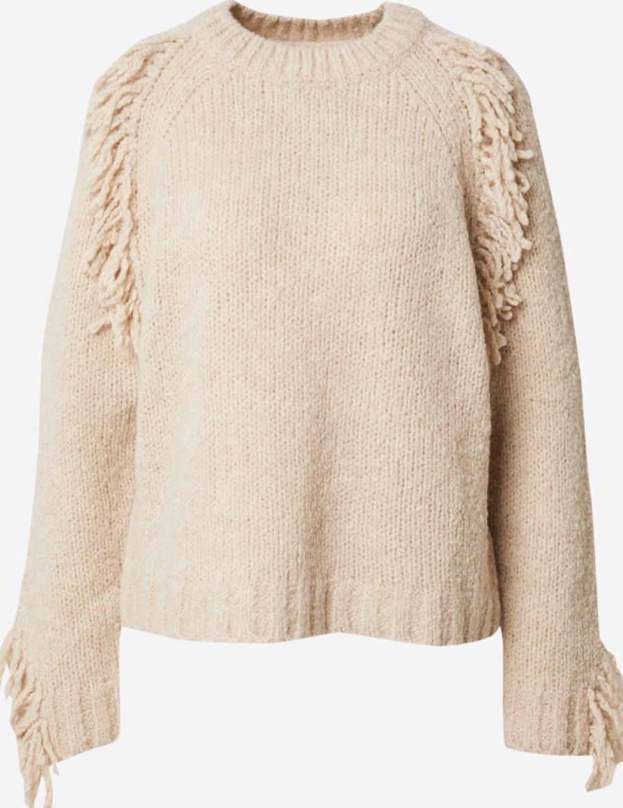 Fashion Vanessa Bruno Knitwear | Bruyere Round Neck Pullover, From Vanessa Bruno Beige