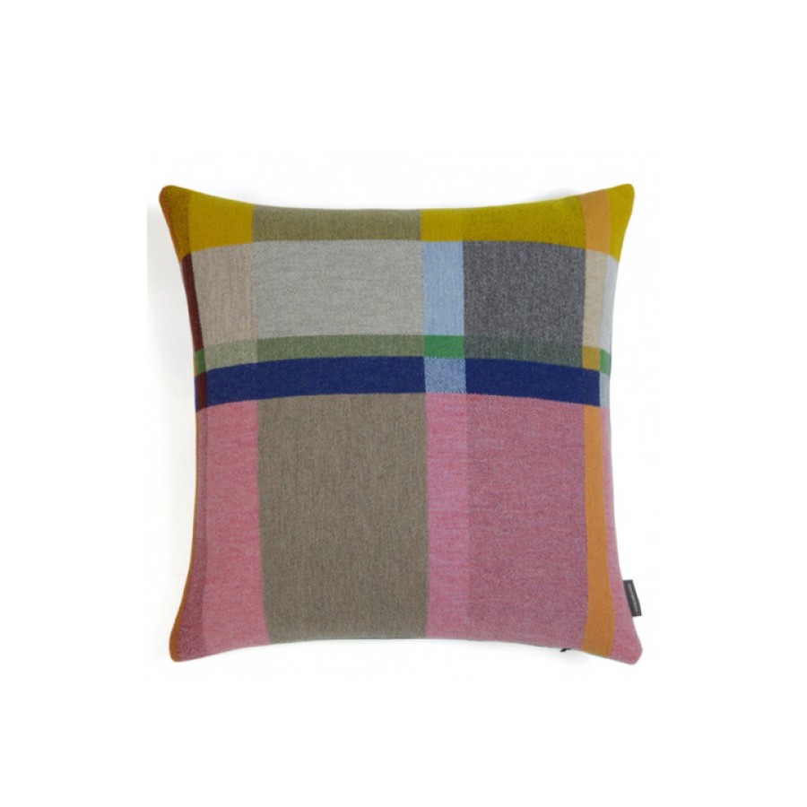 Home Wallace Sewell | Lloyd Block Cushion, From Wallace Sewell Mint/Pin