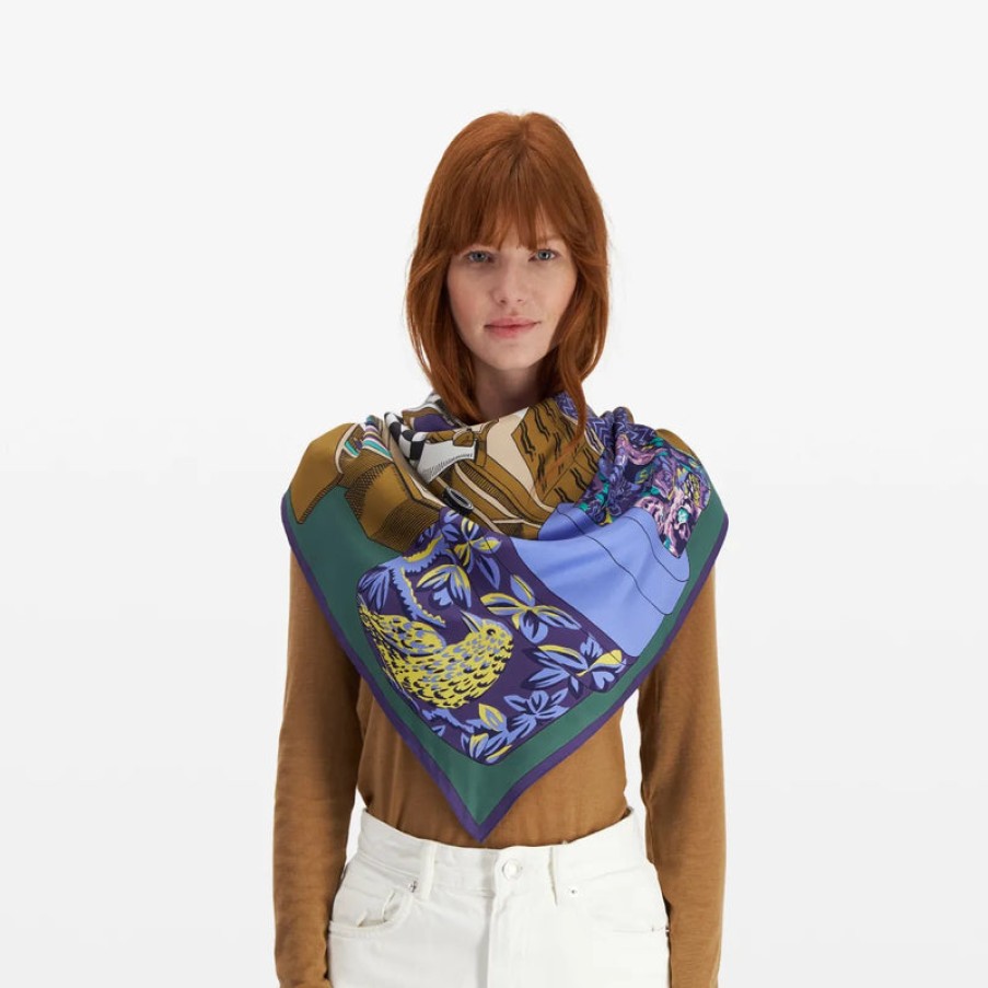 Fashion Inoui Editions Scarves | Square Atelier Scarf, From Inoui Editions Emerald