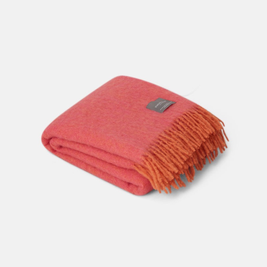 Home Stackelbergs | Mohair Blanket Orange & Pion Melange, From Stackelbergs Pion/Ora