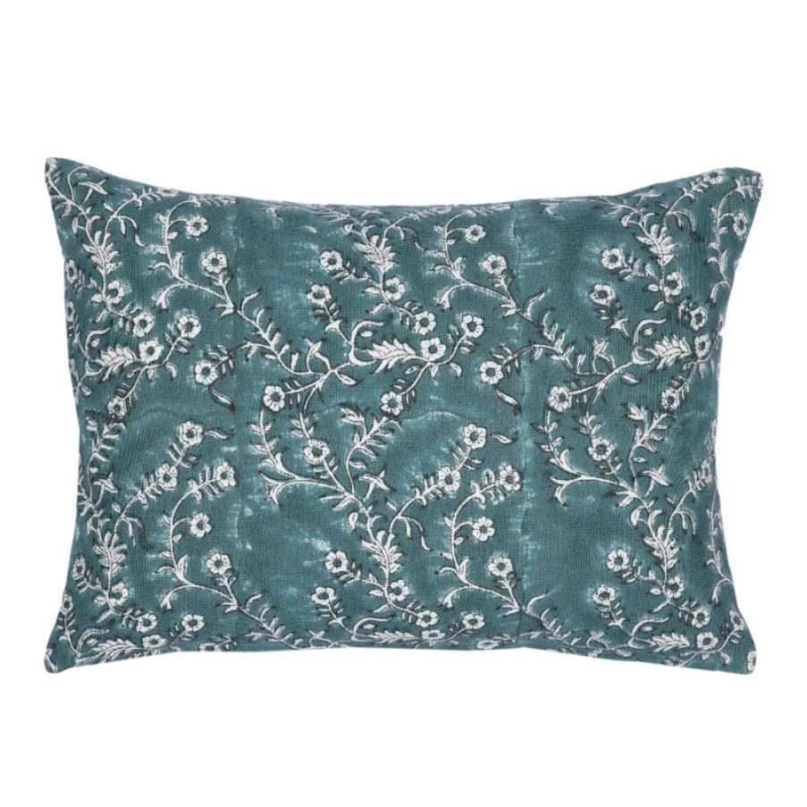 Home Filling Spaces | Vidaai Solid Linen Pillow, From Filling Spaces Teal