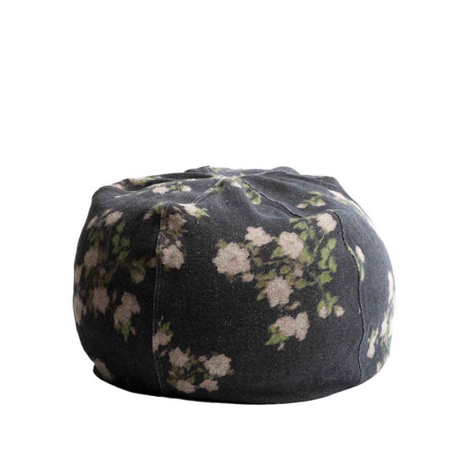 Home maison de vacances | Wabi Sabi Linen Pouf, From Maison De Vancances