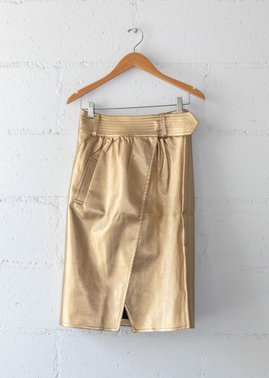 Fashion The Label Edition Bottoms | Pixie Skirt, From The Label Edition Lt Gold