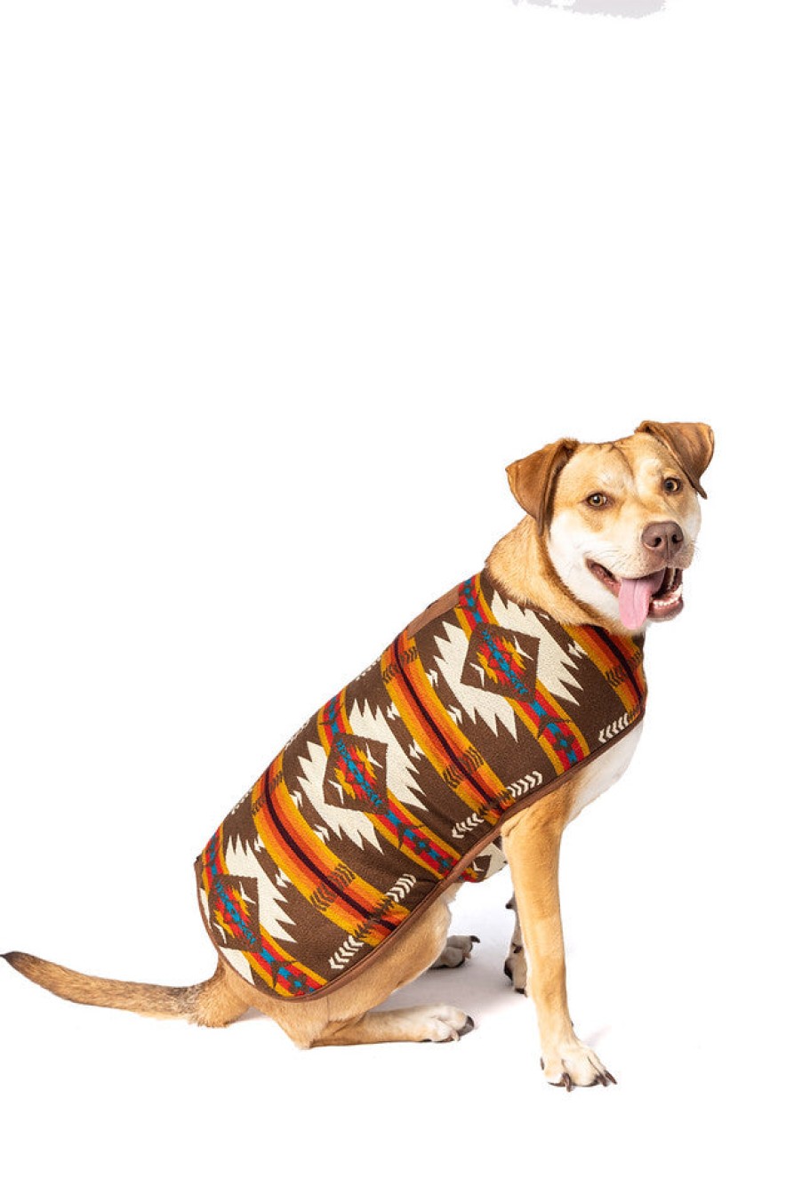 Home Chilly Dog | Southwest Dog Blanket Coat, From Chilly Dog Brown