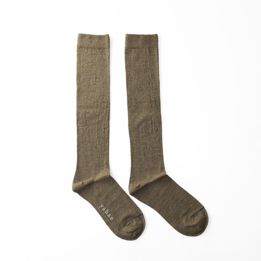 Fashion Yahae Socks | Organic Blended Yak Knee Socks, From Yahae Brown