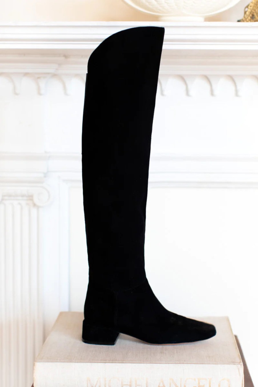 Fashion Emerson Fry | Over The Knee Suede Boot, Emerson Fry Black