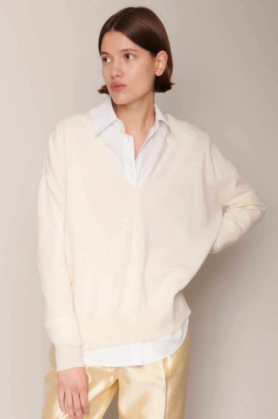 Fashion Organic by John Patrick Knitwear | Cashmere V-Neck Sweater From Organic By John Patrick