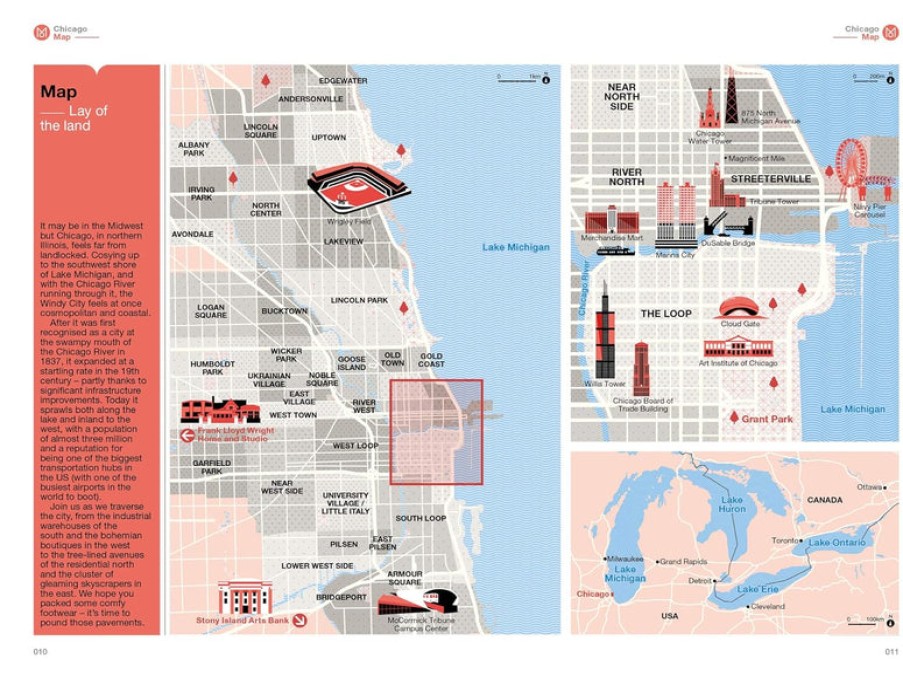 Book gestalten | The Monocle Travel Guide To Chicago Assorted