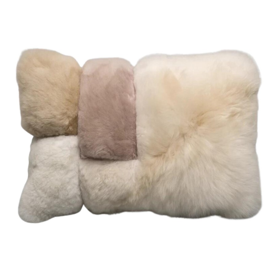 Home Intiearth | Alpaca Color Block Lumbar Pillow Sandston