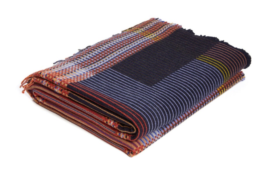 Home Wallace Sewell | Calvert Pinstripe Throw, From Wallace Sewell Blu/Navy