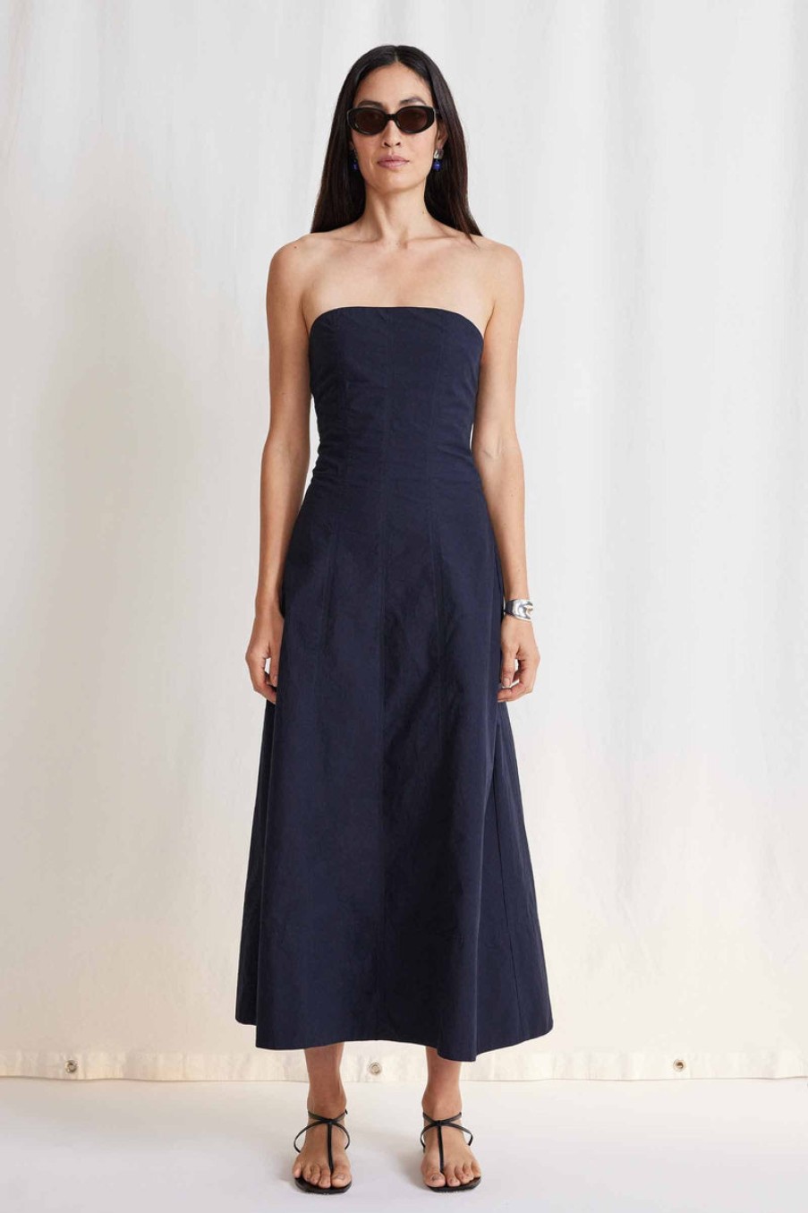 Fashion Apiece Apart Dresses | Todo Strapless Maxi Dress In , From Apiece Apart Black