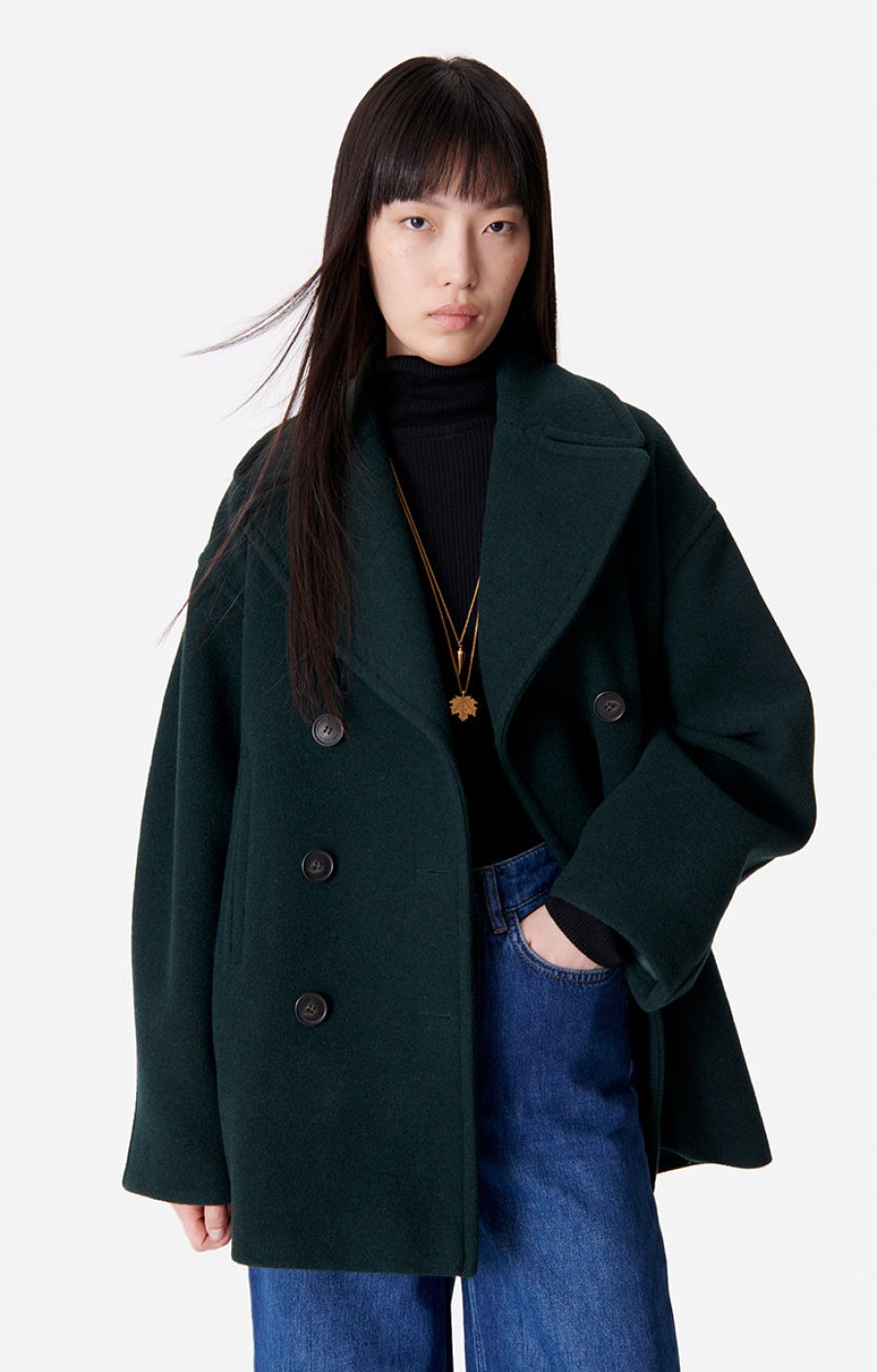 Fashion Vanessa Bruno Outerwear | Berlin Coat, From Vanessa Bruno Pine Grn