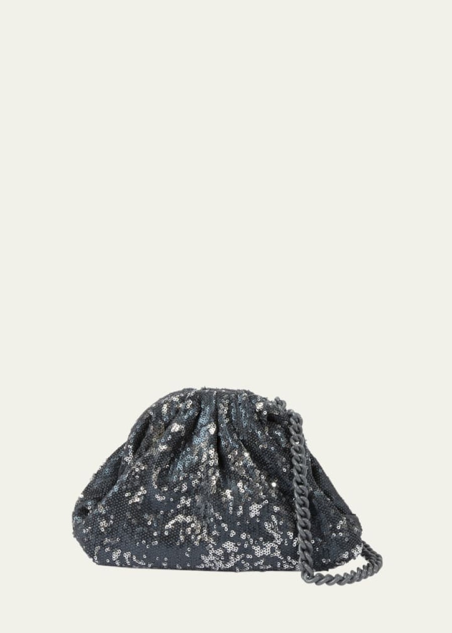 Fashion Maria La Rosa | Game Mini Sequins Glitter Clutch, From Maria La Rosa Drk Grey