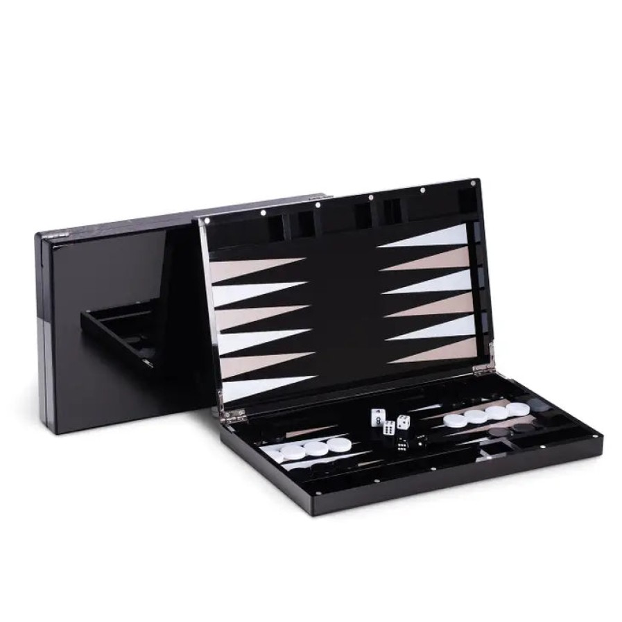 Home BeyBerk International | Damien Acrylic Backgammon, From Beyberk International Black