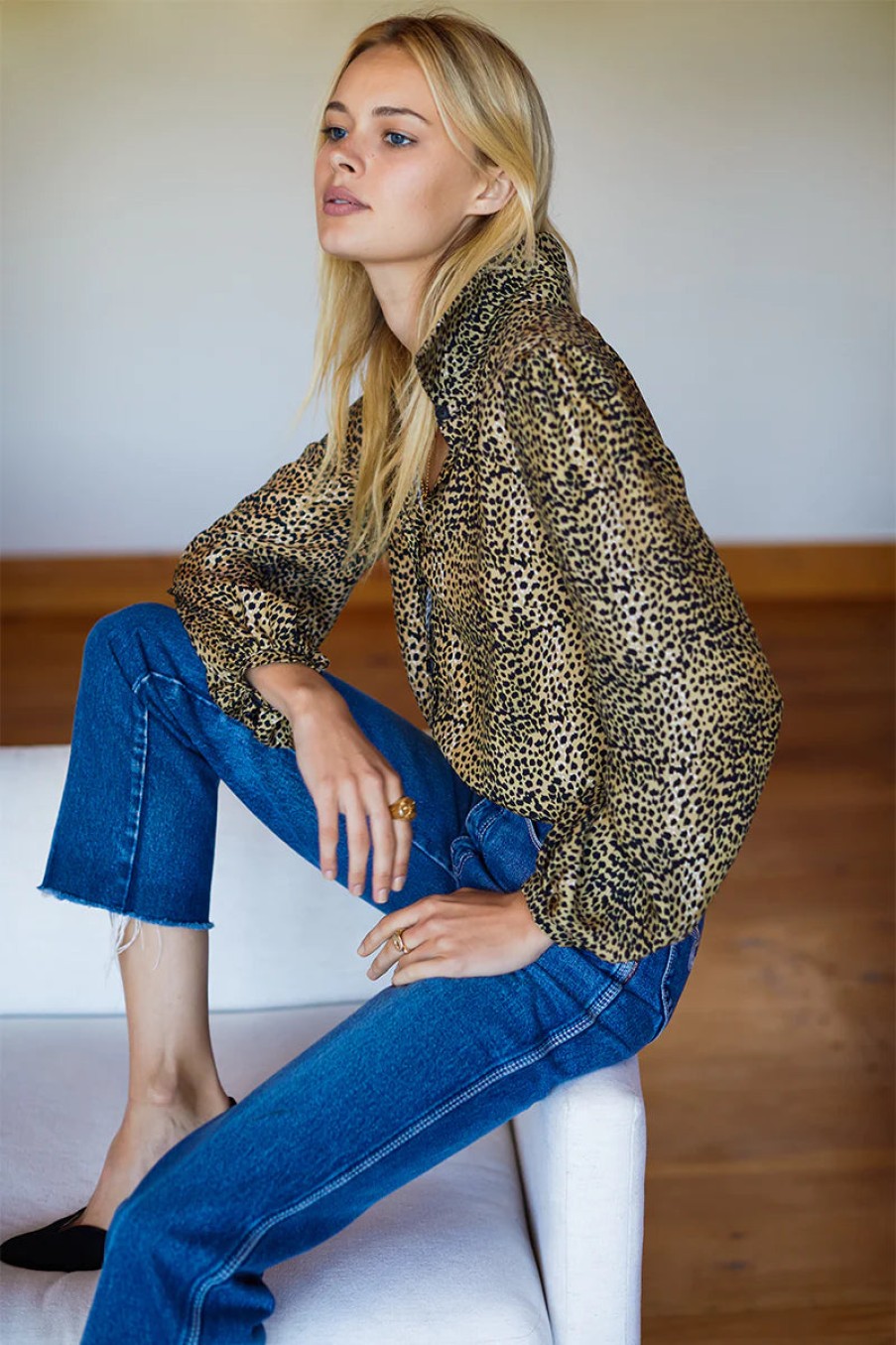 Fashion Emerson Fry Tops | Frankie Silk Blouse, From Emerson Fry Cheetah