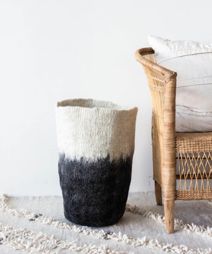 Home Kanju | Felted Eclipse Floor Vase