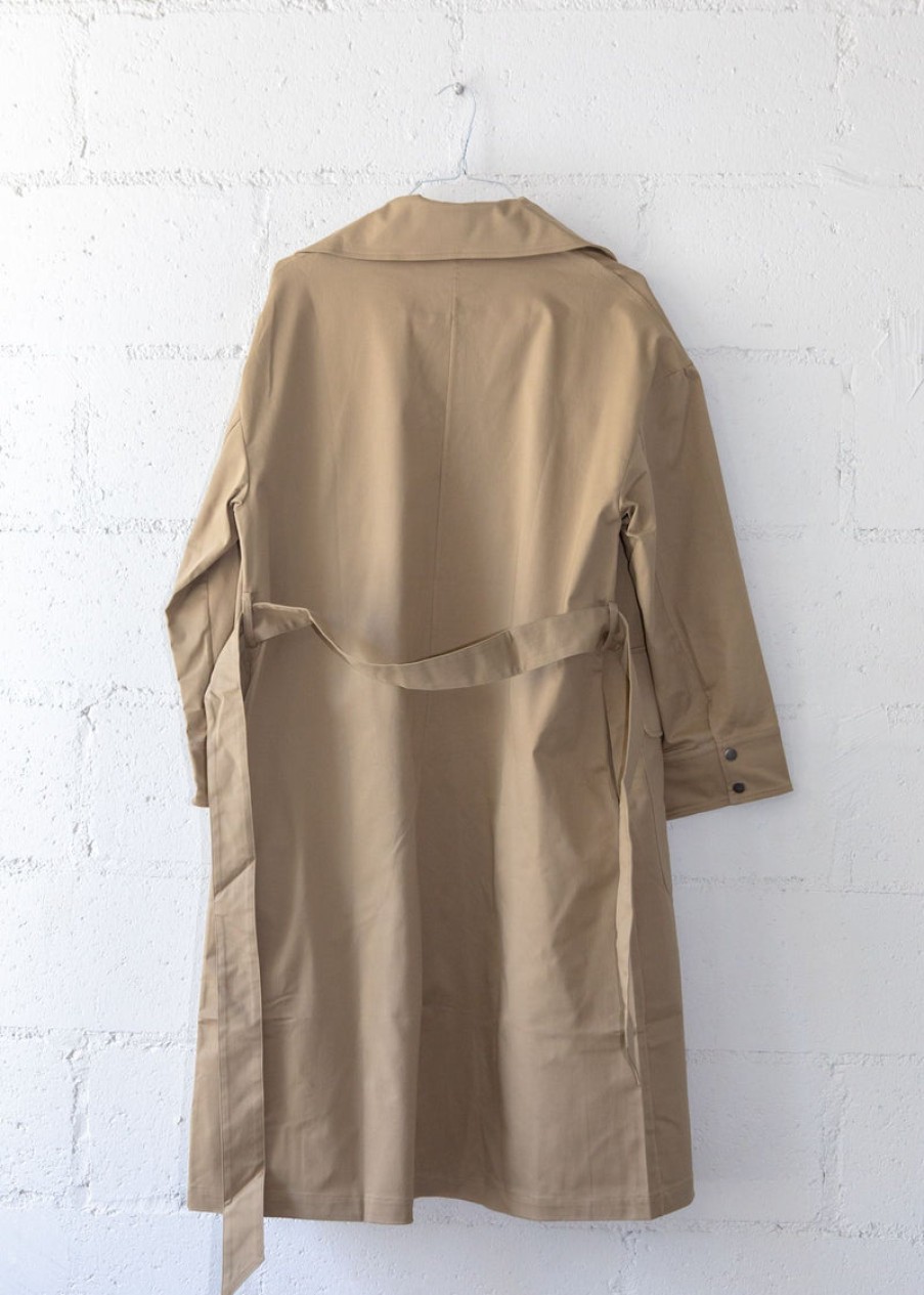 Fashion Shaina Mote Outerwear | Atlas Trench Coat, From Shaina Mote Ecru