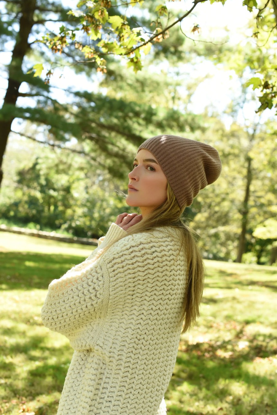 Fashion 8.6.4 Beanies | Cashmere Beanie In Rose, From 8.6.4. Rose Mus