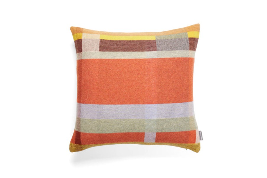 Home Wallace Sewell | Cecil Block Cushion Cover In , From Wallace Sewell Orange