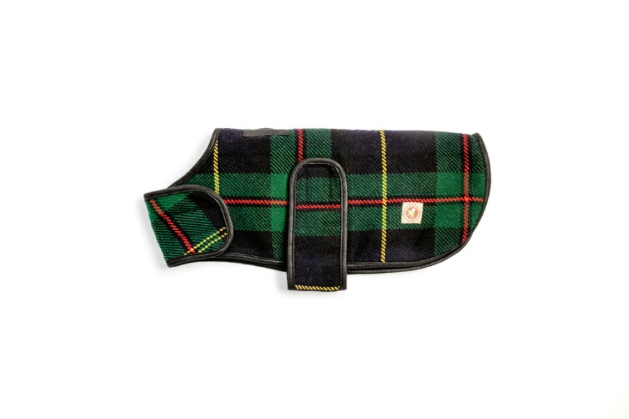 Home Chilly Dog | Tartan Dog Blanket Coat Navy