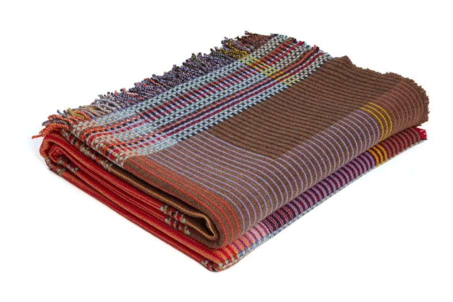 Home Wallace Sewell | Rosalind Throw In Pink & Brown, From Wallace Sewell Pink/Brn