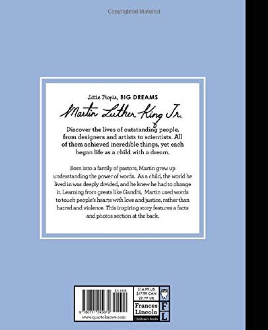 Kids Frances Lincoln Children's Books | Little People, Big Dreams Martin Luther King Jr. Assorted