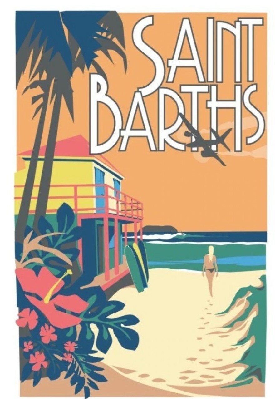 Home Saint Barth's Prints | Saint Barth'S On The Beach Print Assorted