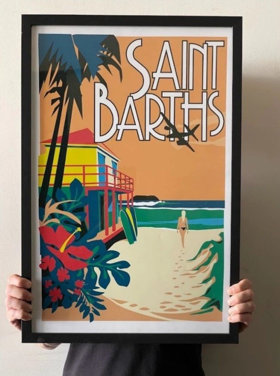 Home Saint Barth's Prints | Saint Barth'S On The Beach Print Assorted