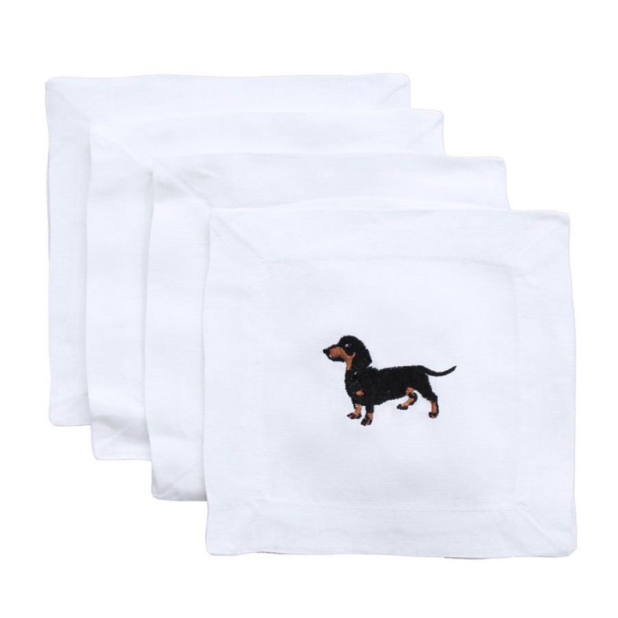 Kitchen Lettermade | Dachshund Cocktail Napkins, From Lettermade White