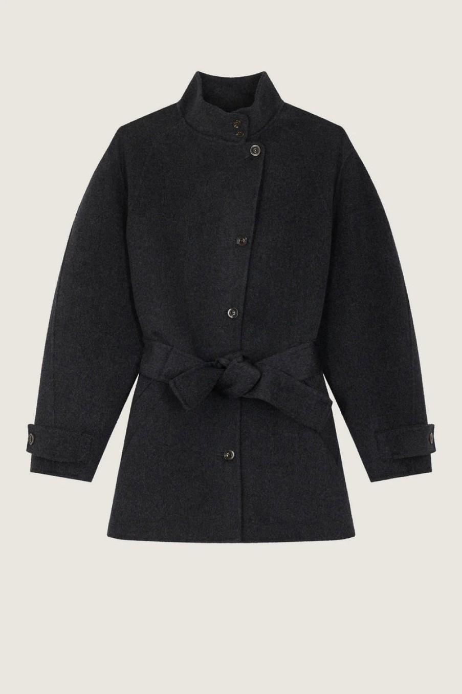 Fashion Soeur Outerwear | Villeneuve Coat, From Soeur Grey