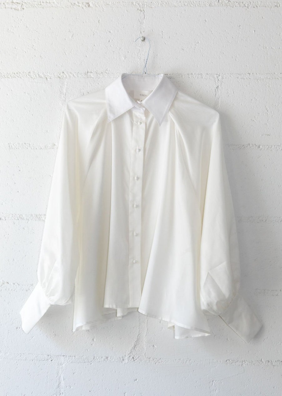 Fashion Clea Tops | Mieka Shirt, From Clea Chalk